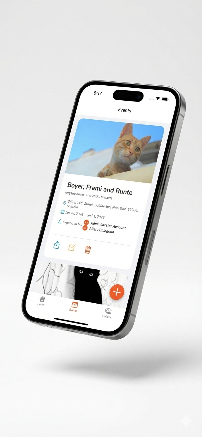 Events List – Famorize Mobile
